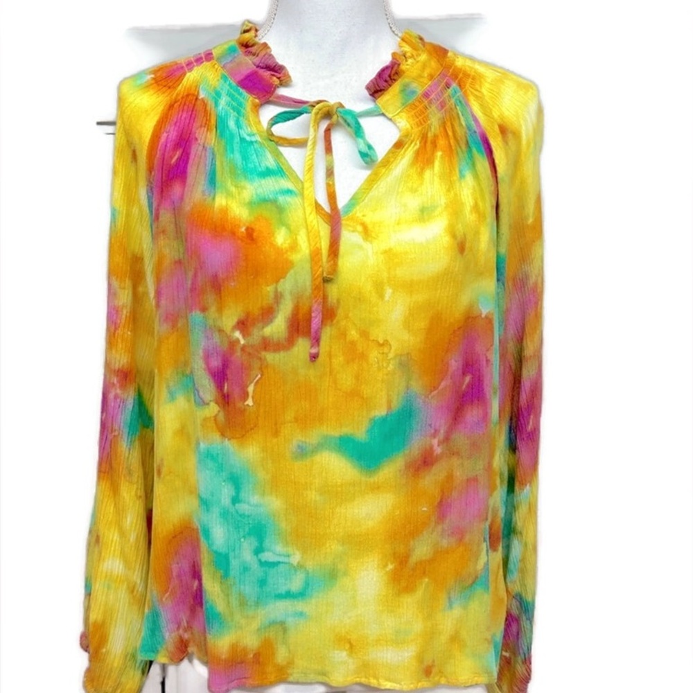Karlie Pastel Tie Dyed Blouse Size M